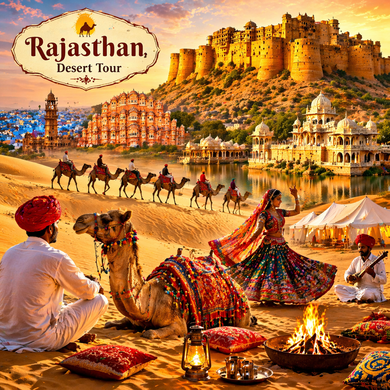 Rajasthan Desert Tour Jaisalmer Camel Safari Thar Desert